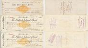 USA Bankbelege der National Bank um 1900, entwertet -