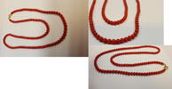 Alte Korallenkette Collier Koralle Kette Korallenschmuck L: 46 cm -