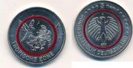 BRD 5 Euro Tropische Zone, Klimazonen der Erde, erste Münze mit rotem Polymerring -
