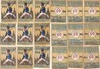 Detmold 50 Pfennig 9x Notgeldscheine der Stadt Detmold marschierender Soldat -