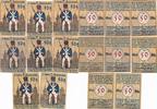 Detmold 50 Pfennig 8x Notgeldscheine der Stadt Detmold stehender Soldat -