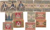 Detmold 10 25 50 Pfennig 7x Notgeldscheine der Stadt Detmold -
