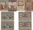 Lage i. Lipper 10 25 50 Pfennig 4 x Notgeldschein Notgeld -