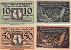 Münchenbernsdorf 10 50 Pfennig 2 Notgeldscheine Notgeld -
