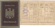 III. Reich Arbeitsbuch eines Mannes aus Schwäb.Hall um 1940 mit Stempel der Beschäftigung -