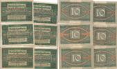 Deutschland 10 Mark 6 x Reichsbanknoten -