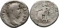 Römische Kaiserzeit Denar Aelius Caesar Concordia Patera -