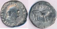 Römische Kaiserzeit Denar Denarius Vespasian Vespasianus Stier Rom -