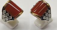 Herrenring 925er Silber Ring Farbstein Braun Gr. 63 : 20,0 mm bicolor Silberring -
