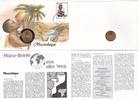 Mosambik 1 Metical Numisbrief Münzbrief Mocambique Stempel 1987 Maputo -
