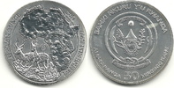 Ruanda 50 Francs Antiloppen,1 Unze Feinsilber in Hartplastikkapsel -
