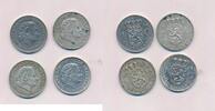 Niederlande 4x 1 Gulden 4 Stück Umlaufmünzen 3x Silbermünzen 1x Nickel Münze -