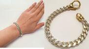 Panzerarmband aus 925er Sterling Silber bicolor Panzerarmband aus 925er Sterling Silber bicolor Länge ca. 18,5 cm -
