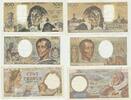 Frankreich Lot 100 Francs 1941,200 Francs 1989, 500 Francs 1983 -