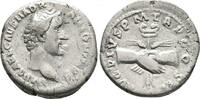 Römische Kaiserzeit Denar Antoninus Pius Denarius Caduceus Hands -