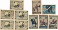 Rathenow 5 versch.Notgeldscheine 50-75-80 Pf. u. 2 x 90 Pf. um 1920 -