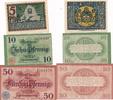 Osnabrück 3 verschiedene Notgeldscheine 5-10-50 Pfennig -