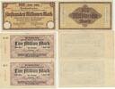 Deutschland 2 x 1 Mill.Banknote der badischen Bank und 500 Mill.Mark Gutschein Dresden -