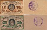 Deutschland Deutsches Reich 10 und 25 Pfennig Notgeldschein Notgeld Stadt Allendorf (Werra) Hessen 2 Stück -