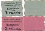 Deutschland Deutsches Reich 1 2 Pfennig Notgeldschein Notgeld Stadt Allendorf (Werra)-Sooden Hessen Gutschein 2 Stück -