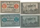 Deutschland Deutsches Reich 10 und 5 Pfennig Notgeldschein Notgeld Darmstadt Hessen -