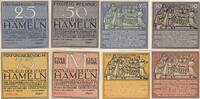 Deutschland Deutsches Reich 25 50 75 Pfennig 1 Mark Notgeldschein Notgeld Stadt Hameln Hannover Niedersachsen 4 Scheine -