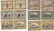 Deutschland Deutsches Reich 25, 75, 125 Pfennig, 1, 2 Mark, Satz Notgeldschein Notgeld Hannoversch Münden Hannover Niedersachsen 10 Scheine -