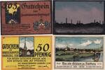 Deutschland Deutsches Reich 2x 50 Pfennig Notgeldschein Notgeld Harburg Elbe Hannover 2 Scheine -
