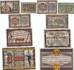 Deutschland Deutsches Reich 10 25 50 75 Pfennig 2 Mark, Satz Notgeldschein Notgeld Stadt Lingen Hannover Niedersachsen 5 Scheine -