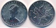 Canada 5 Dollars Münze Elisabeth II Maple Leaf Feinsilber 1 Unze -