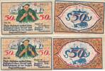 Deutschland Deutsches Reich 2x 50 Pfennig Notgeldschein Notgeld Bremerhaven 2 Scheine -