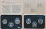 St. Helena 25. Jubiläum Königin Elizabeth II 3x 1 Crown 2x Silbermünze u 1 Kupfer-Nickel , 3 teilig mit Zertifikat St.Helena + Ascension -