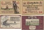 Deutschland Deutsches Reich 2x 1 Mark Notgeld Notgeldschein Westerland Sylt Schleswig-Holstein 2 Scheine -
