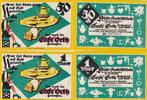 Deutschland Deutsches Reich 50 Pfennig 1 Mark Notgeld Notgeldschein Westerland Sylt Cafe Orth Schleswig-Holstein -