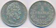 Frankreich 5 Francs Münze Silber A Paris Ludwig Philipp I. (1830-1848) -