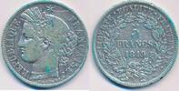 Frankreich 5 Francs Münze Silber A Paris Cérès 2. Republik (1848-1852) -