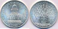 Frankreich 1000 Francs Silber Münze Panthéon 5. Republik (1959-2001) -