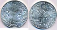 Frankreich 100 Francs Silber Münze Emile Zola 5. Republik (1959-2001) -