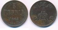 Finnland 5 Penniä Alexander II von Rußland 1855-1881 -