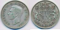 Canada 50 Cents Münze Georg VI. (1936-1952) Silbermünze -