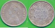 Britisch-Indien 1/4 Rupee Münze Victoria 1837-1891 -