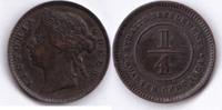 Straits Settlements 1/4 Cent Victoria, 1837-1901 ss+ -