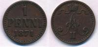 Finnland 1 Penni unter russiche Verwaltung Alexander II. (1855-1881) vz -