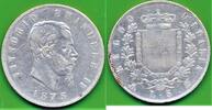 Italien 5 Lire Münze , Mailand, Victor Emmanuel II (1861-1878) -