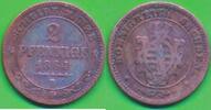 Altdeutschland Deutschland 2 Pfennige Münze Sachsen Johann I. (1854-1873) -