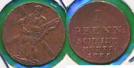 Altdeutschland Deutschland 1 Pfennig Braunschweig-Calenberg-Hannover -