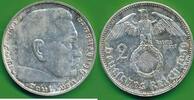 Deutschland Drittes Reich 2 Reichsmark Mark Münze Paul von Hindenburg -