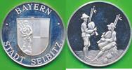 Deutschland Medaille Silbermedaille 999er Silber Bayern Stadt Selbitz , 1000 Er Silber -