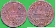 Altdeutschland Deutschland 1 Pfennig Braunschweig Lüneburg Karl I. 1735-1780 -