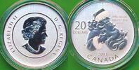 Kanada Canada 20 Dollar Gedenkmünze Sanat Weihnachtsmann / Königin Elisabeth II. -